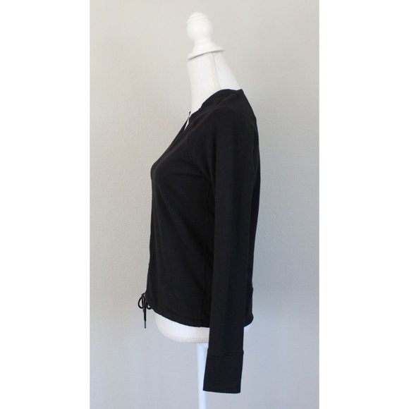 ATHLETA Sentry Tie Sweatshirt Black, Size XXS - Picture 3 of 6